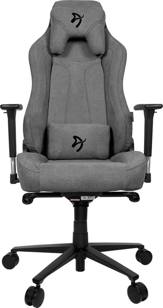 Arozzi Vernazza - Universal Gaming Chair with Upholstered Seat Grey - perfect for long gaming sessions