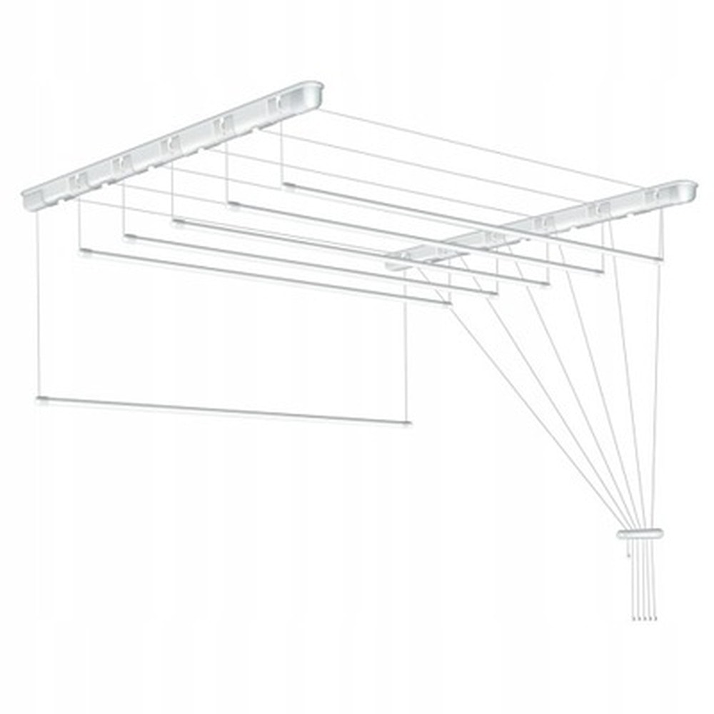 Arredamenti Suszarka na pranie Naścienna Kledy 80 x 69 cm biała