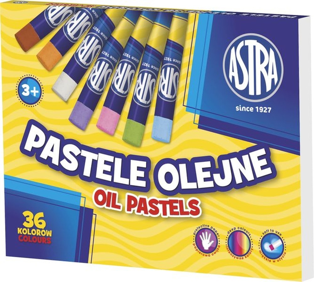 ASTRA art-pap Oil pastels - 36 colors for drawing, perfect for artists