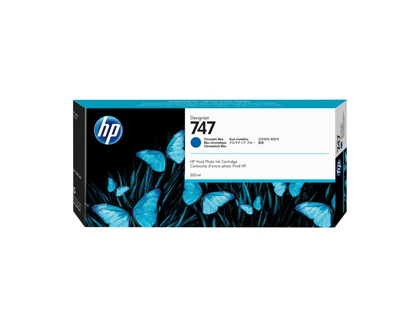 HP 747 - Chromatic blue ink for printers - excellent quality
