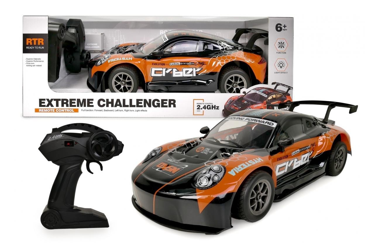 RC Car orange - remote-controlled car for children