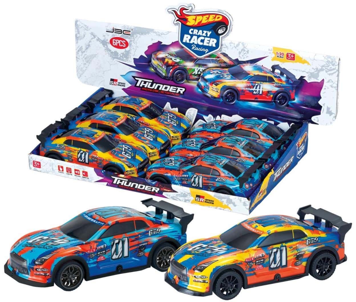 Sports car with light and sound effects - perfect gift for children