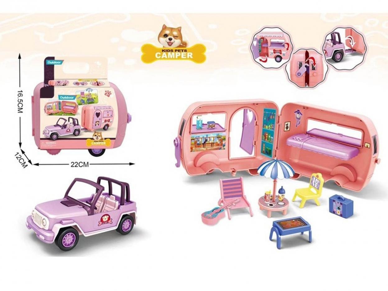 Car with trailer play pocket - pocket companion for adventures