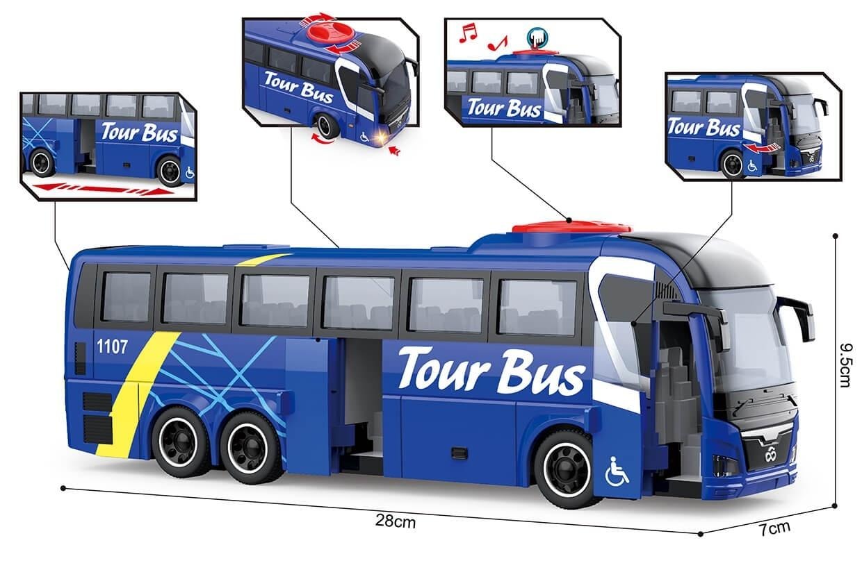 Bus with light and sound - interactive toy for little drivers