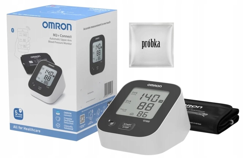 Omron M2+ Connect - Automatic upper arm blood pressure monitor with Bluetooth