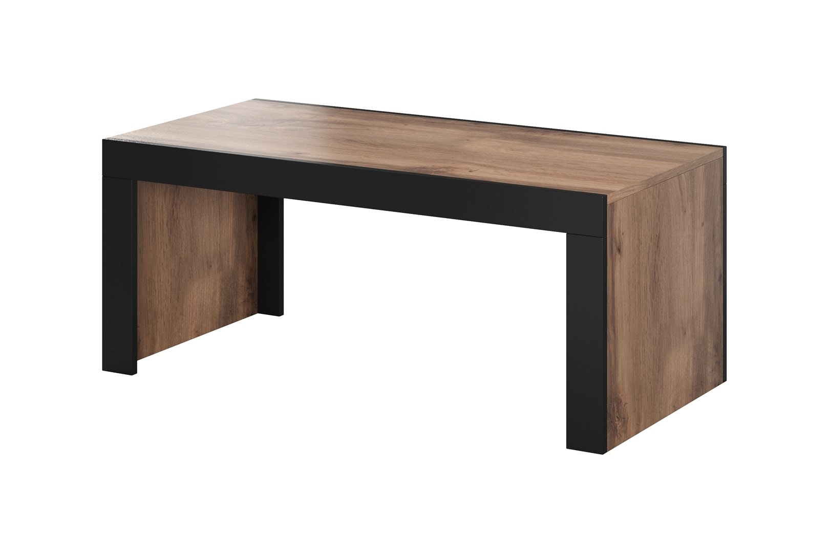 Coffee table/Table MILA - oak wotan + black - ideal for the living room