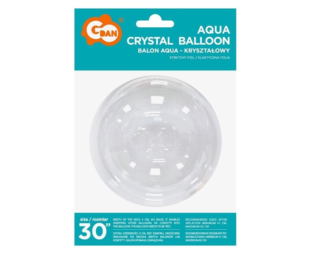 Godan Aqua Crystal Balloon without print 76cm - perfect for parties
