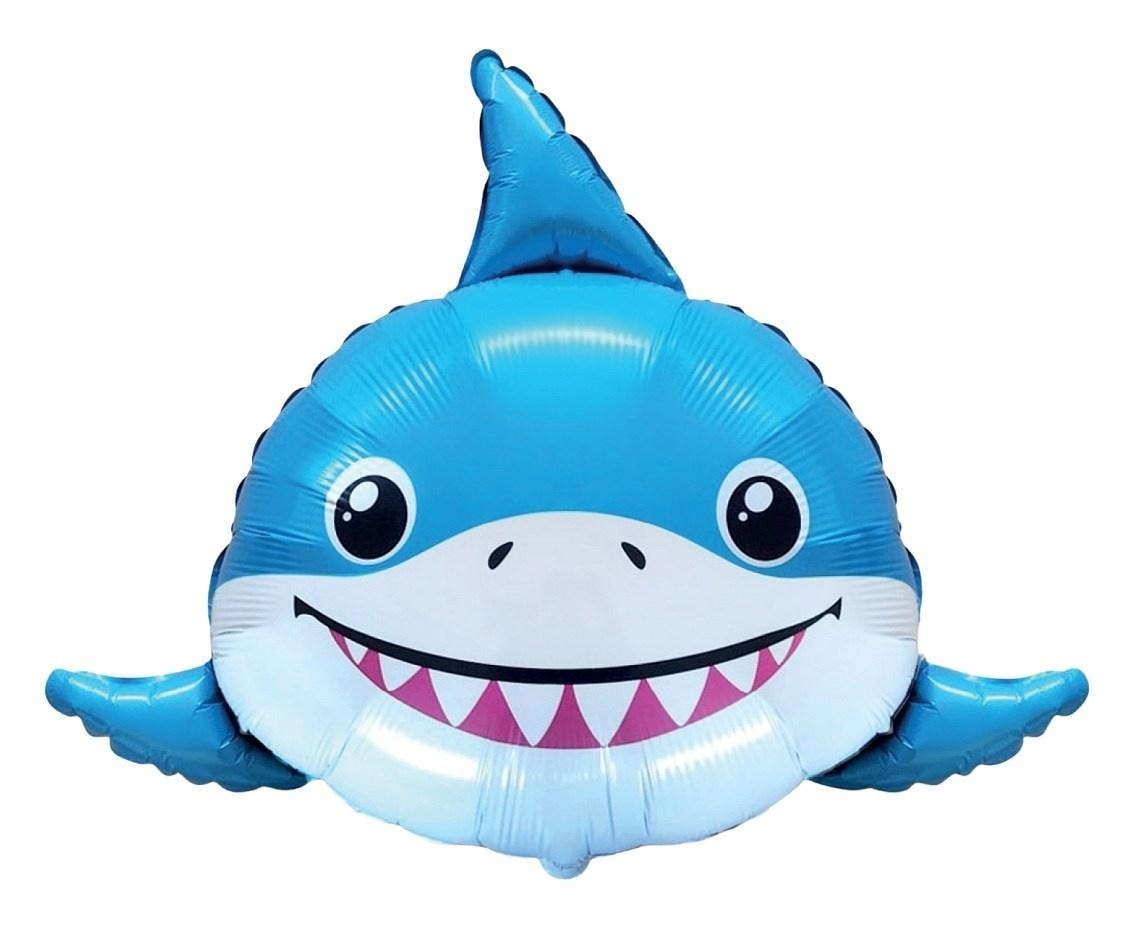 Flexmetal Foil Balloon Smiling Shark - perfect for the party!