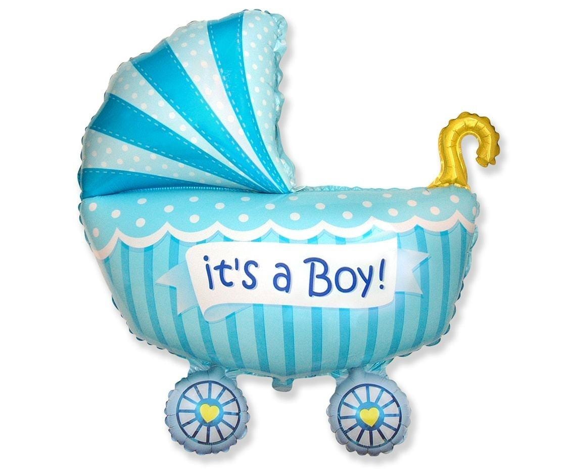 Flexmetal Foil Balloon Stroller for Boy - perfect for baby showers