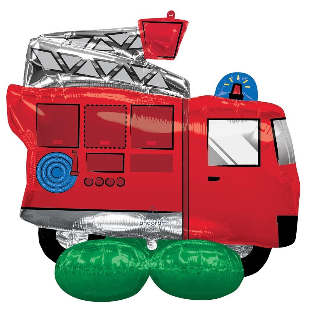 AirLoonz Fire truck foil balloon - perfect for birthdays