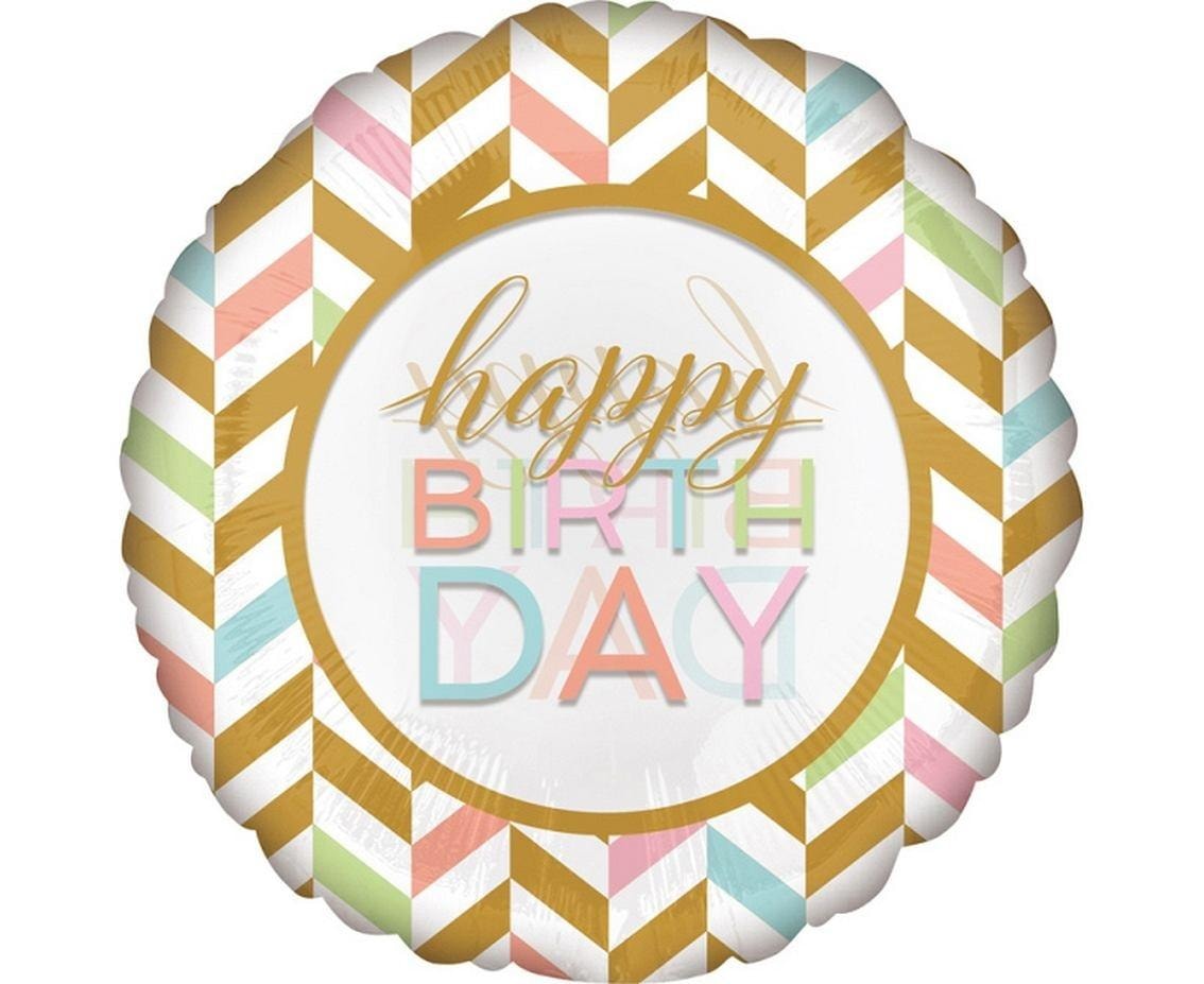 Amscan Foil Balloon Happy Birthday Pastel Celebration Jumbo 71x71 cm