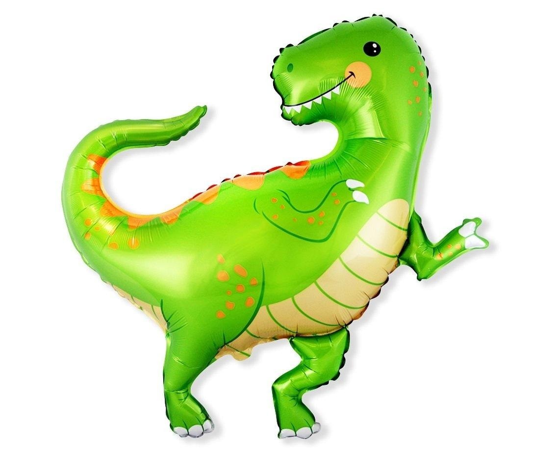 Flexmetal Foil Balloon Dinosaur 61cm - green dino for party