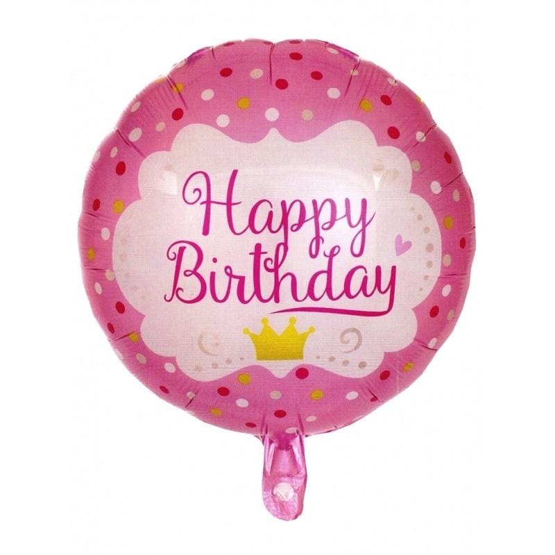 Foil balloon Happy Birthday pink - perfect for birthdays
