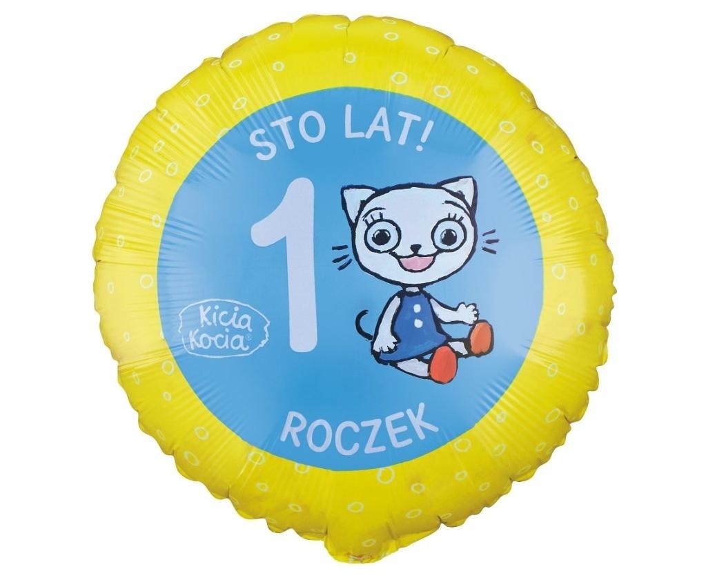 Godan Foil Balloon Kicia Kocia 1st Birthday 46cm