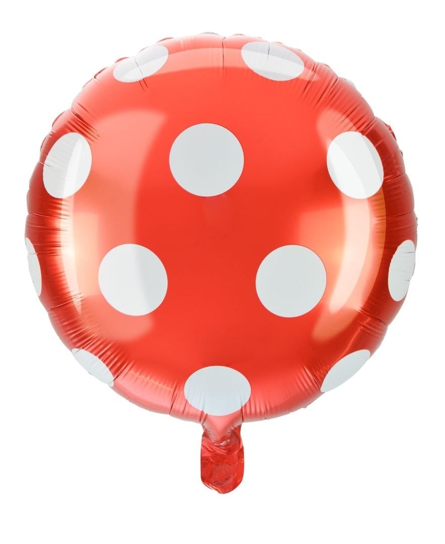 Foil balloon red with dots - perfect for party
