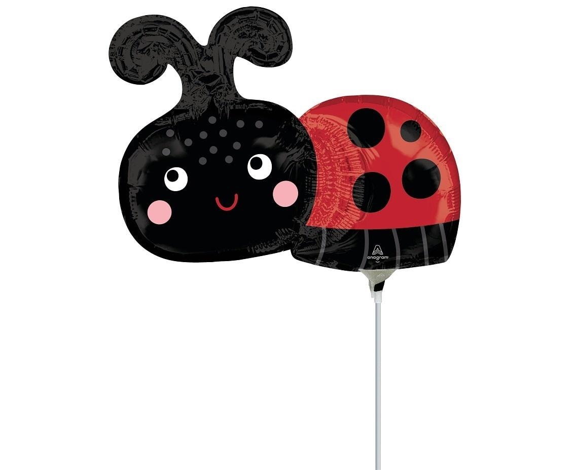 Anagram Foil Balloon Mini Shape Happy Ladybug - Charming decoration for every occasion
