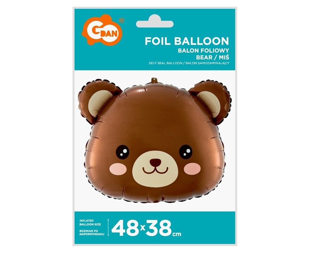 Godan Foil balloon Bear head - perfect for birthdays