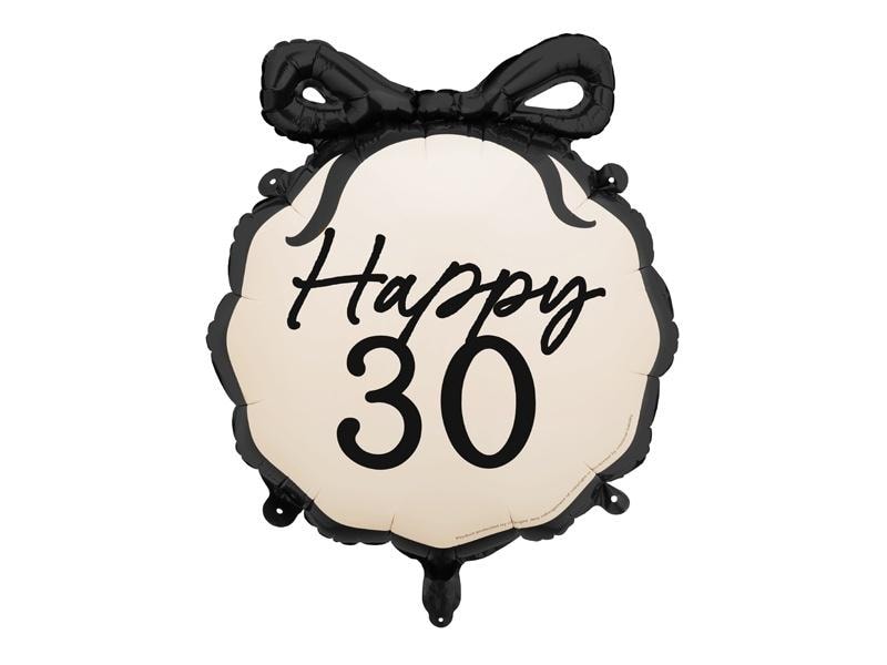 PartyDeco Foil balloon lozenge Happy 30 - perfect for birthdays