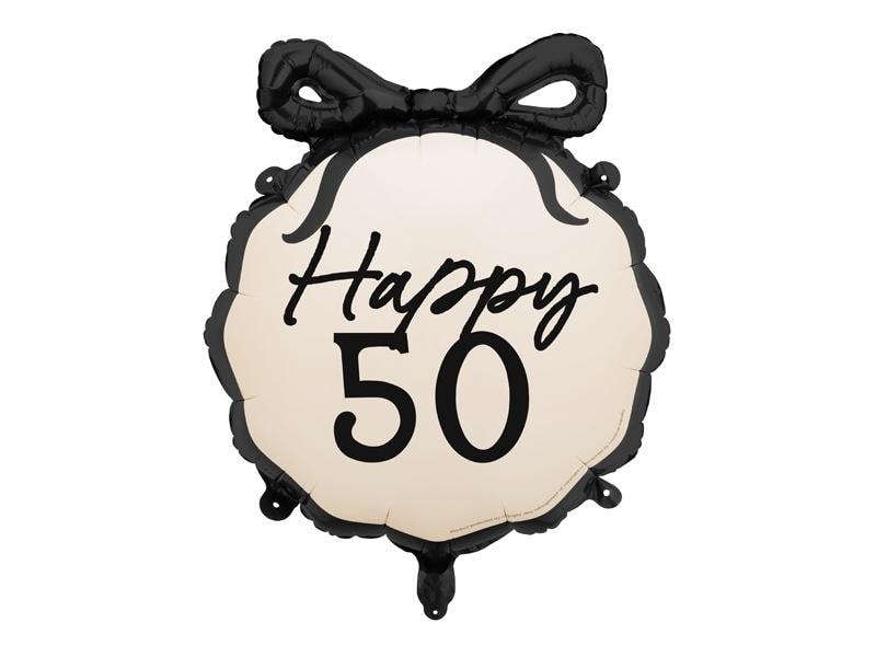 PartyDeco Foil balloon lozenge Happy 50 - perfect for birthday