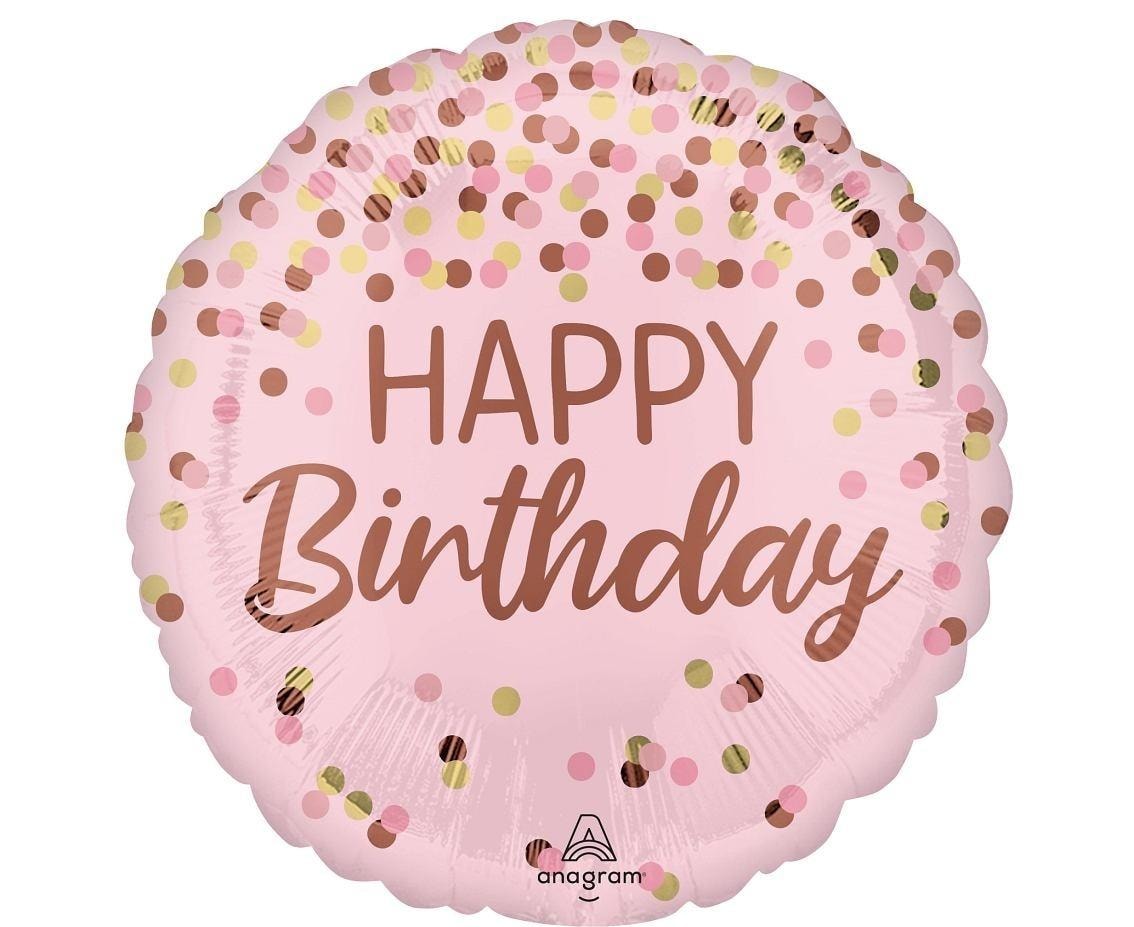 Anagram Pink Foil Balloon Happy Birthday 46 cm - perfect for birthdays