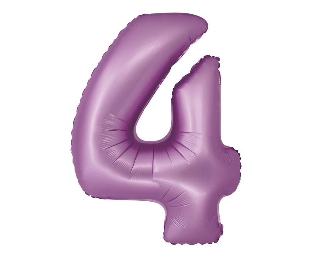 GoDan Foil balloon Smart number 4 lavender matte 76cm