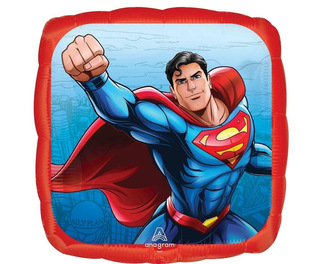 Anagram Foil balloon Superman square 43 cm - ideal for birthdays