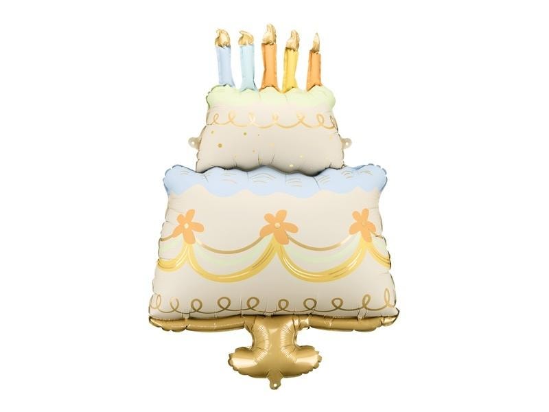 PartyDeco Foil balloon Birthday cake - perfect decoration for the party