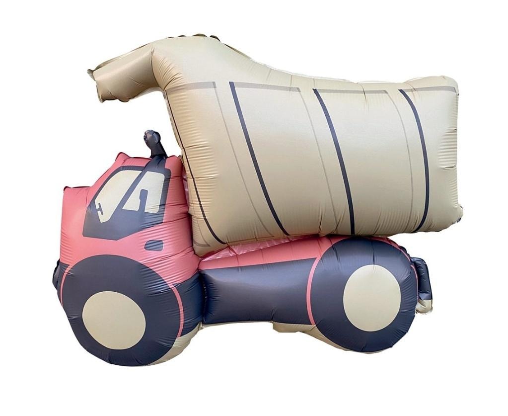 Foil balloon Dump truck matte - perfect for birthdays