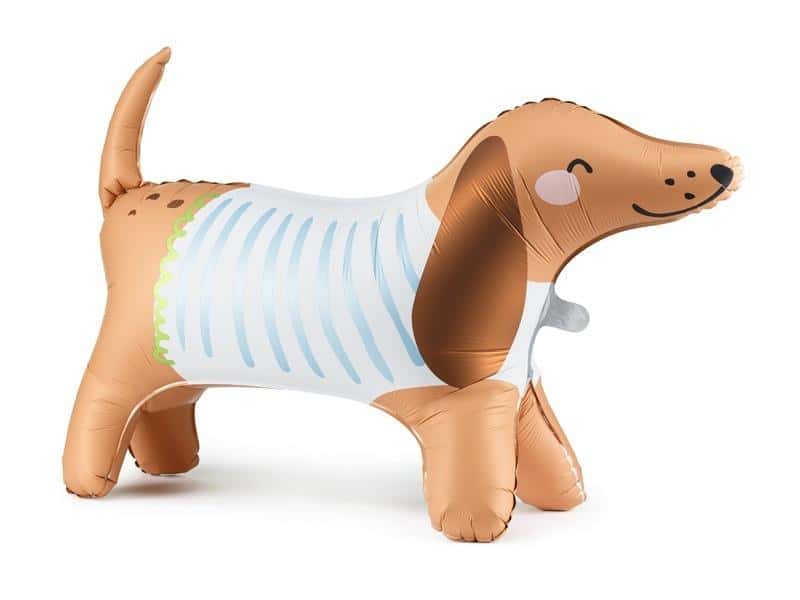 PartyDeco Foil balloon standing Dachshund mix colors 89x58 cm
