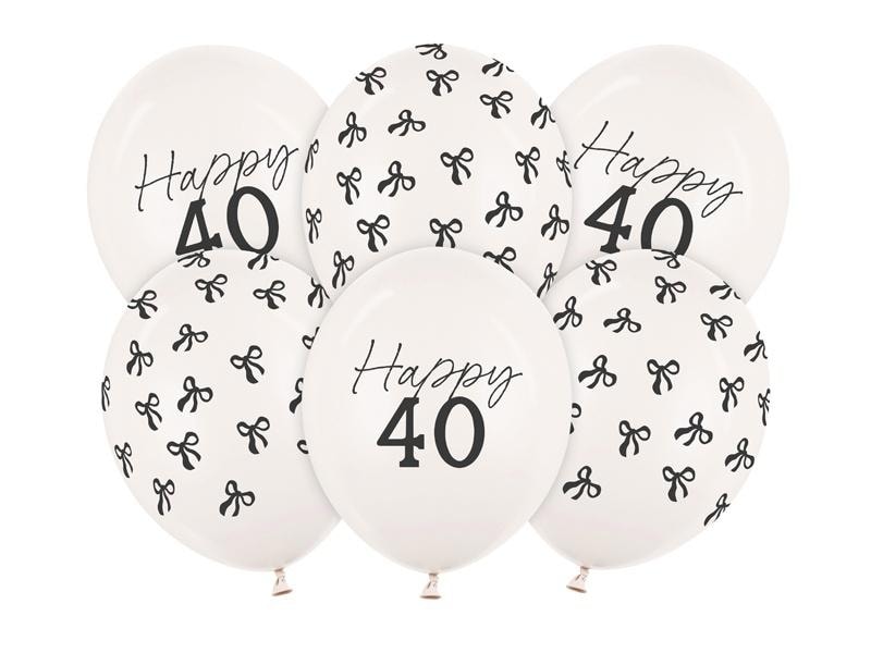 PartyDeco Pastel balloons Off-white 30 cm - 6 pieces perfect for parties