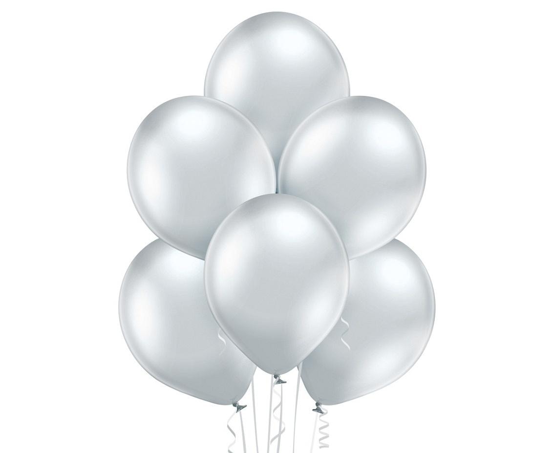 Belbal B105 Glossy Silver Balloons - 100 pieces ideal for parties