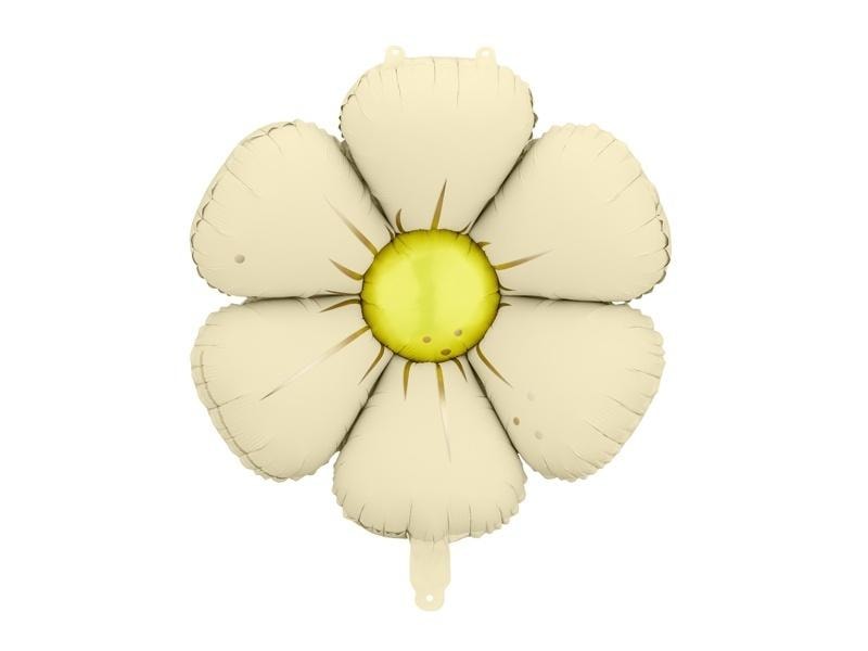 PartyDeco Foil Balloons Daisies for garlands 65 cm 4 pieces - cream decorations