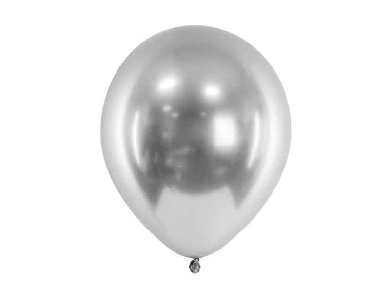 Glossy Balloons silver 30 cm - 50 pieces ideal for parties