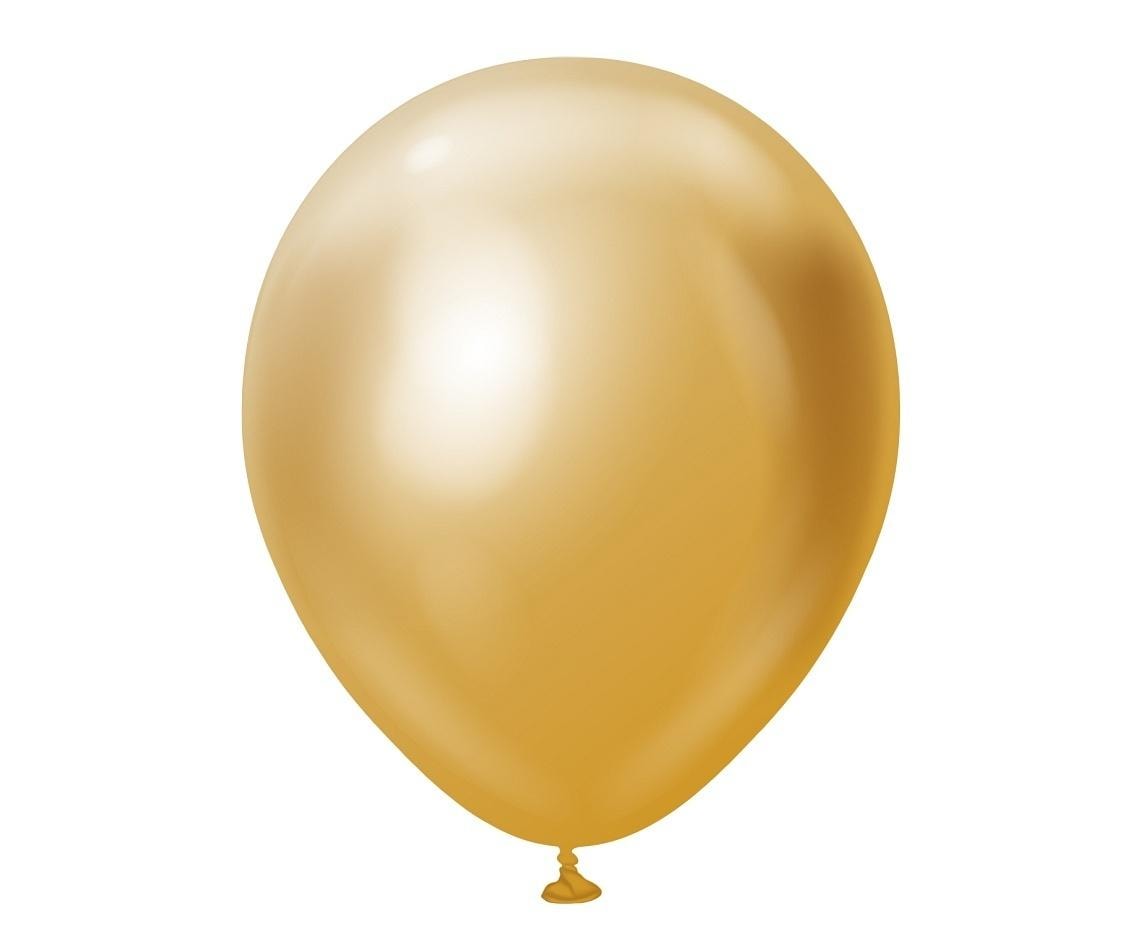Kalisan Chrome Balloons Gold 30 cm 50 pieces