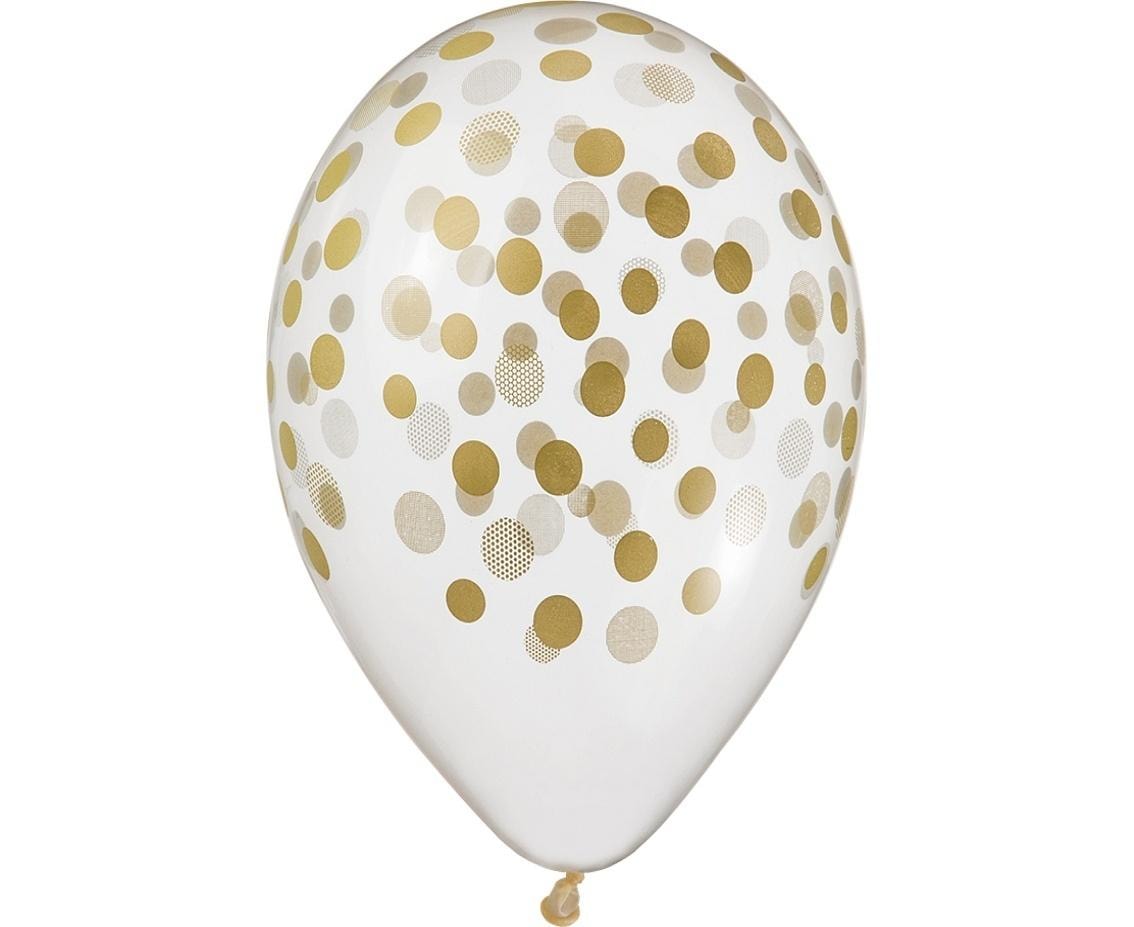 Gemar Premium Balloons Helium Confetti Gold - perfect for parties