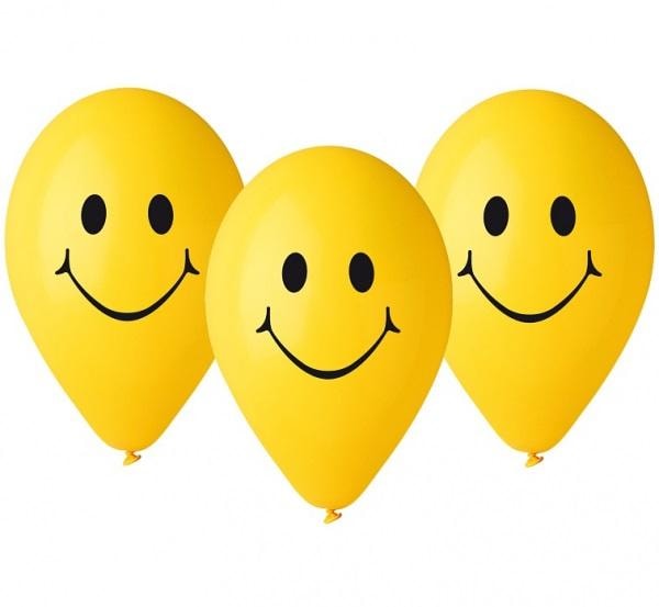 Gemar Pastel yellow Balloons with Smiles 30 cm - 5 pieces of joy