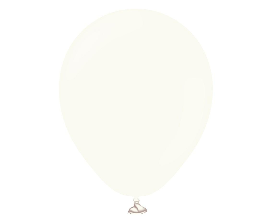 Kalisan Retro White Balloons - Matte white balloons 13 cm 100 pieces