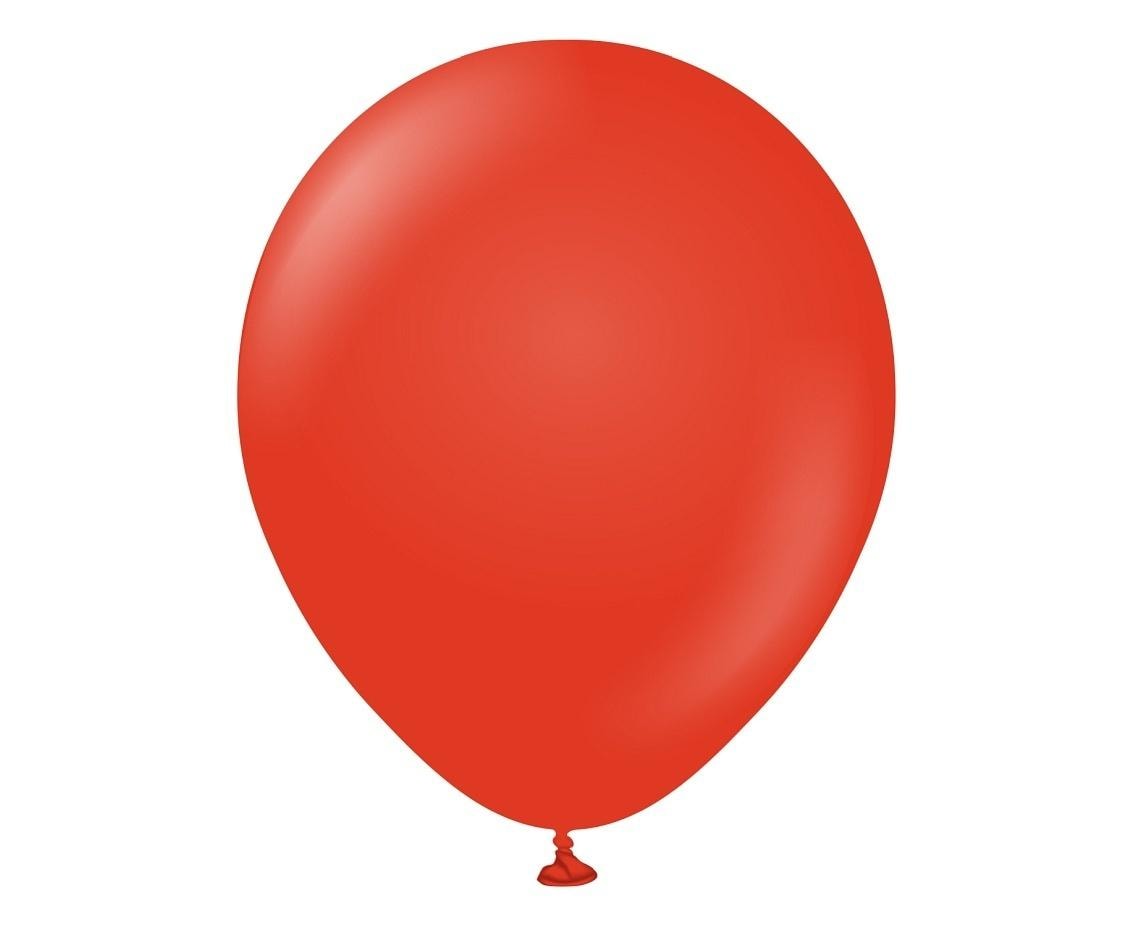 Kalisan Balloons Standard Red - Classic red latex balloons 100 pieces