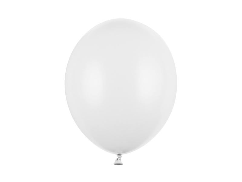 PartyDeco Balloons Strong 30cm Pastel Pure White 100 pieces - perfect for parties