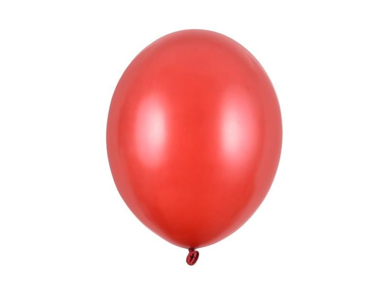 PartyDeco Strong Metallic Balloons Poppy Red 30 cm - 10 pieces