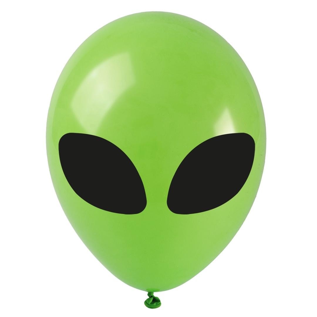 Balloons with UFO print - 6 pieces of cosmic fun