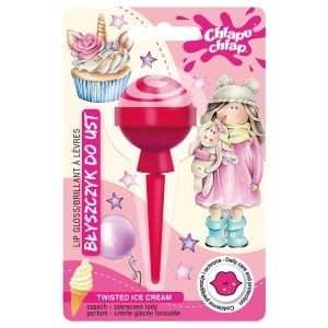 Chlapu Chlap Lip Balm Lollipop Twisted Ice Cream - sweet protection
