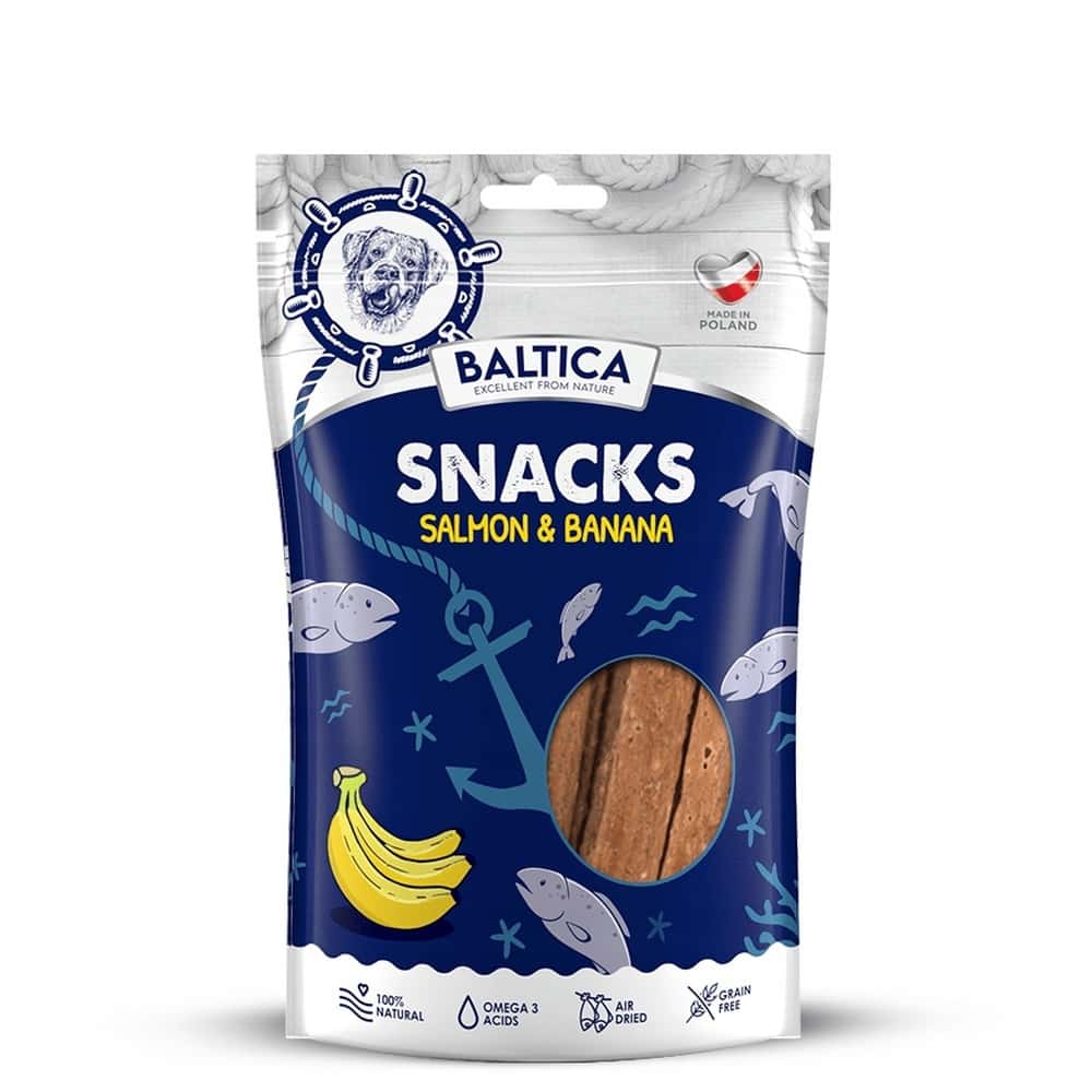 Baltica Excellent Dog Snack Salmon & Banana 80g - healthy reward