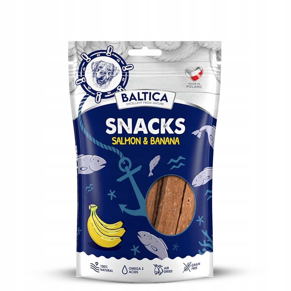 Baltica Excellent Dog Snack Salmon & Banana 80g - healthy reward