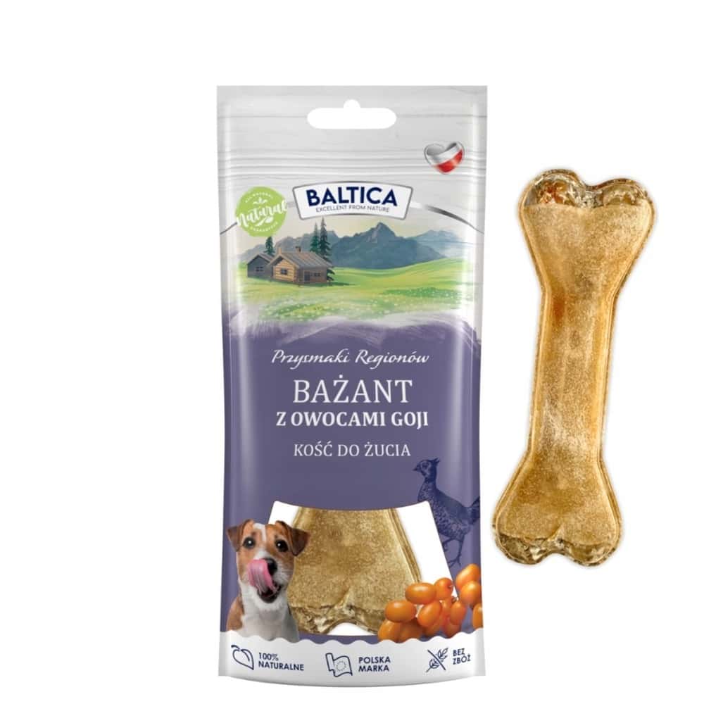 Baltica Regional Delights - Chewing bone with pheasant and goji berries for your dog