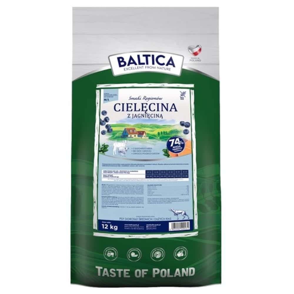 Baltica Smaki Regionów Veal with Lamb - dog food 12kg
