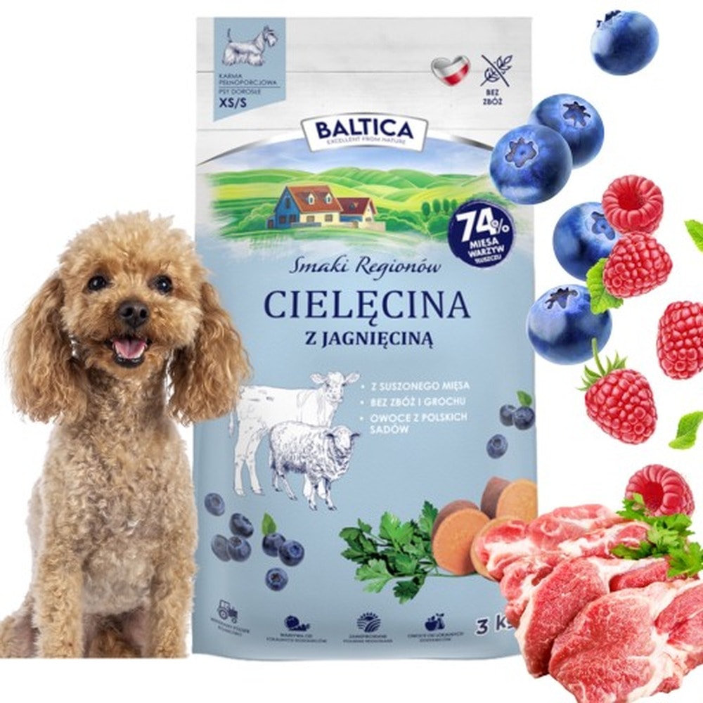 Baltica Tastes of Regions Veal with Lamb - food for small dog breeds 3kg