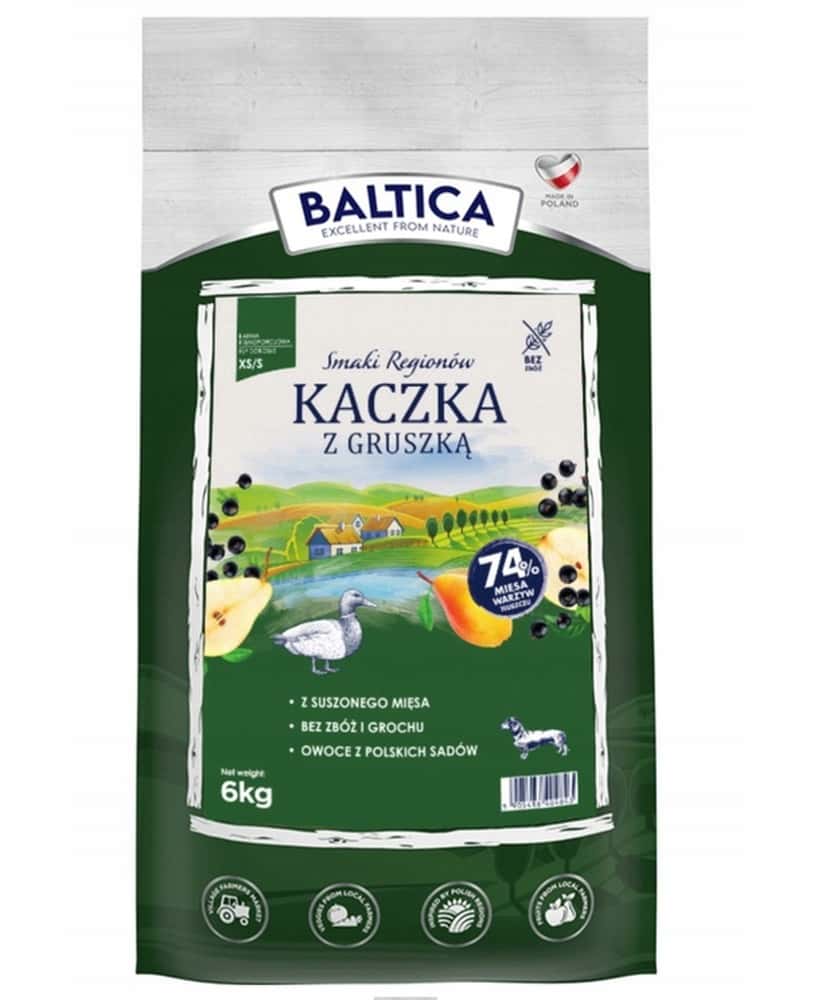 Baltica Smaki Regionów Duck with pear - Food for small dog breeds 6kg