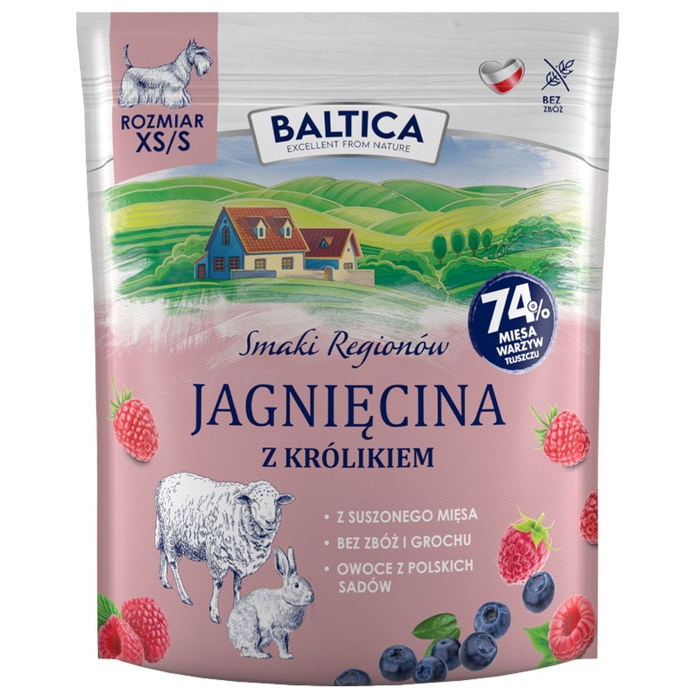 BALTICA SMAKI REGIONÓW Lamb with Rabbit - Small Breed Dog Food 1kg
