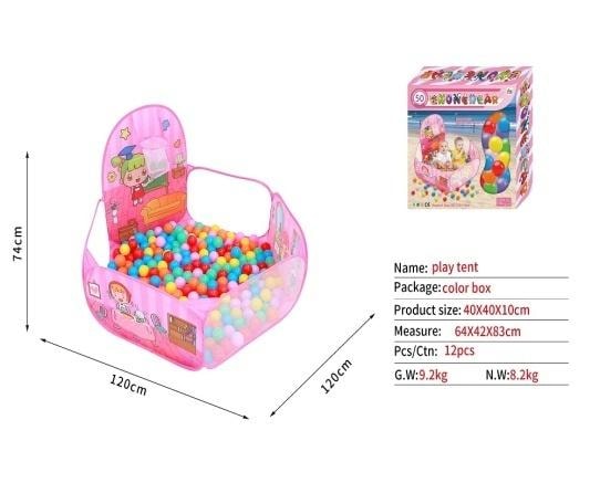 Children's pool 120x120 cm + 50 balls - perfect for fun in the garden